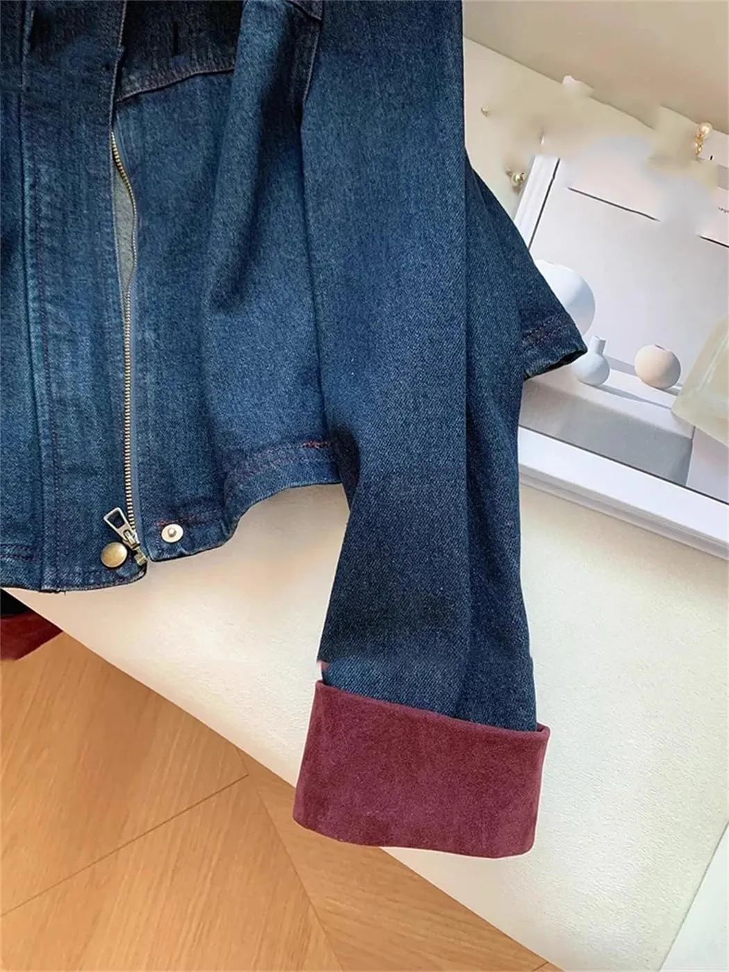 Women Denim Jackets Turn-Down Collar Button Zipper Casual Coat Autumn Long Sleeve Female Jean Jackets