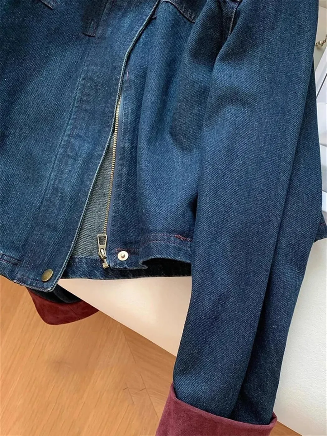 Women Denim Jackets Turn-Down Collar Button Zipper Casual Coat Autumn Long Sleeve Female Jean Jackets