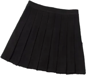 Women Fashion School Uniform Mini Pleated Skirts Stretch High Waist A-Line Skater Skirt