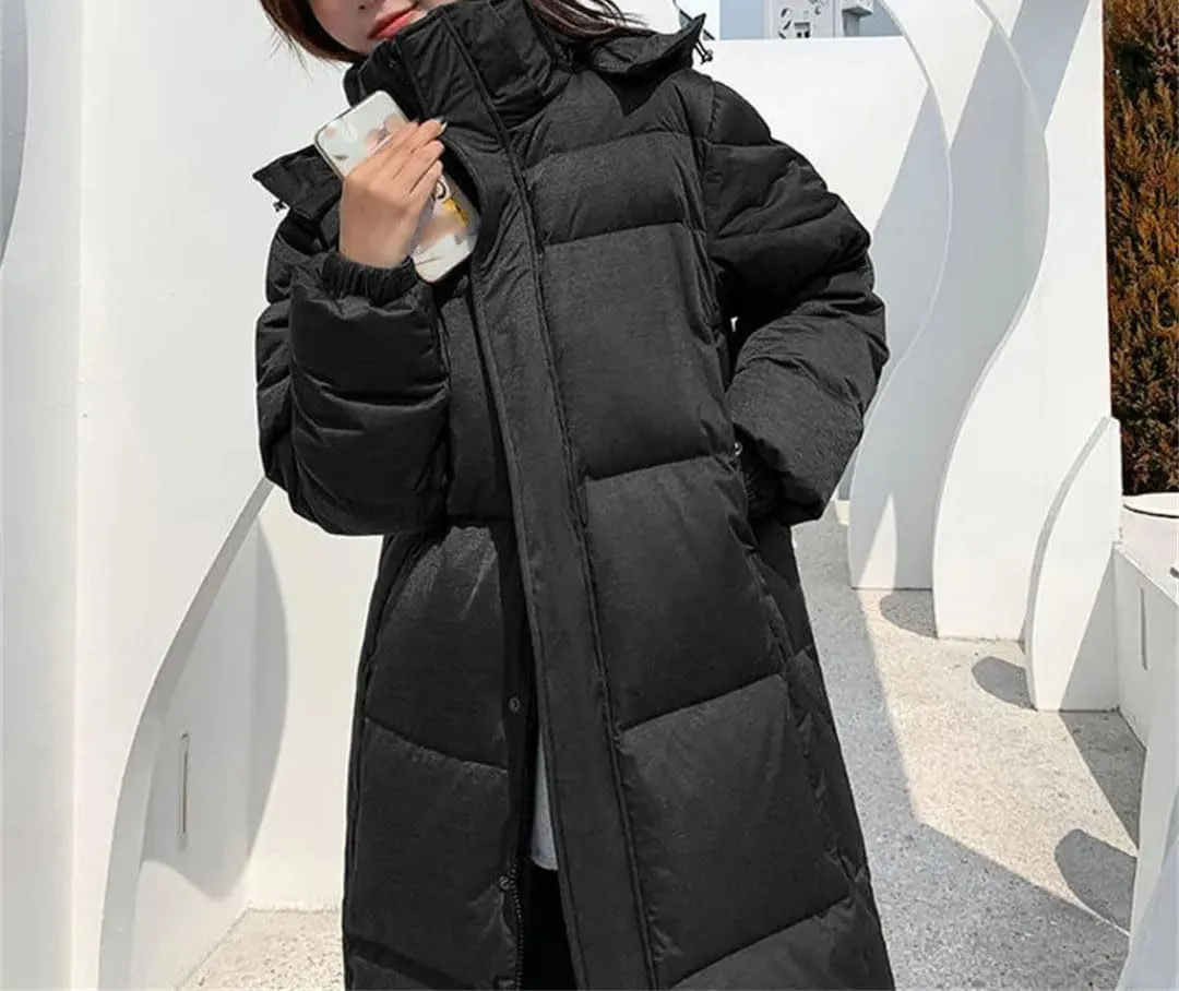 Women Hooded Coat Warm Thick Long Puffer Winter Ladies Down Jackets Parka