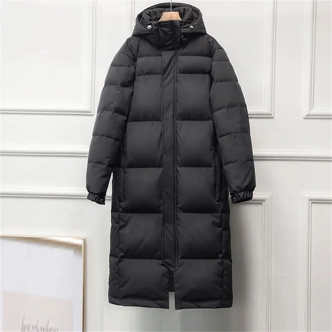 Women Hooded Coat Warm Thick Long Puffer Winter Ladies Down Jackets Parka