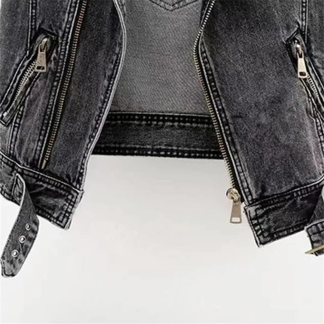 Women Jean Cowboy Waistcoat Hole Denim Vest Sleeveless Tops Short Jacket Ripped Vest