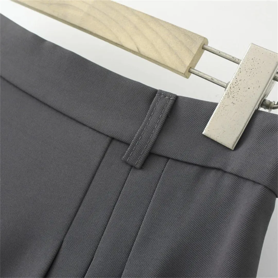 Women Pleated Skater Skirt Oversized Elastic Waist Casual Solid Color Mini Skirts