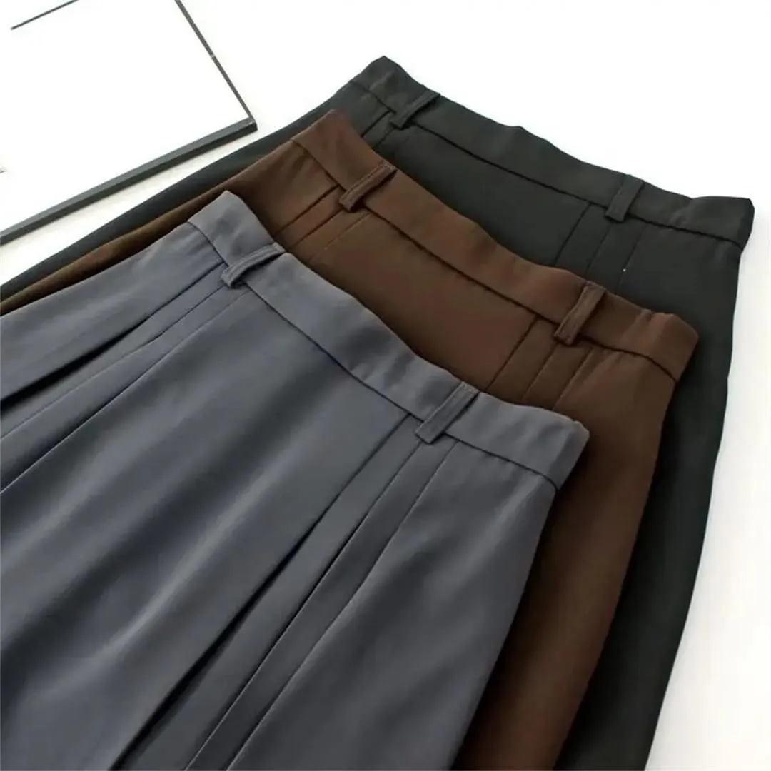 Women Pleated Skater Skirt Oversized Elastic Waist Casual Solid Color Mini Skirts