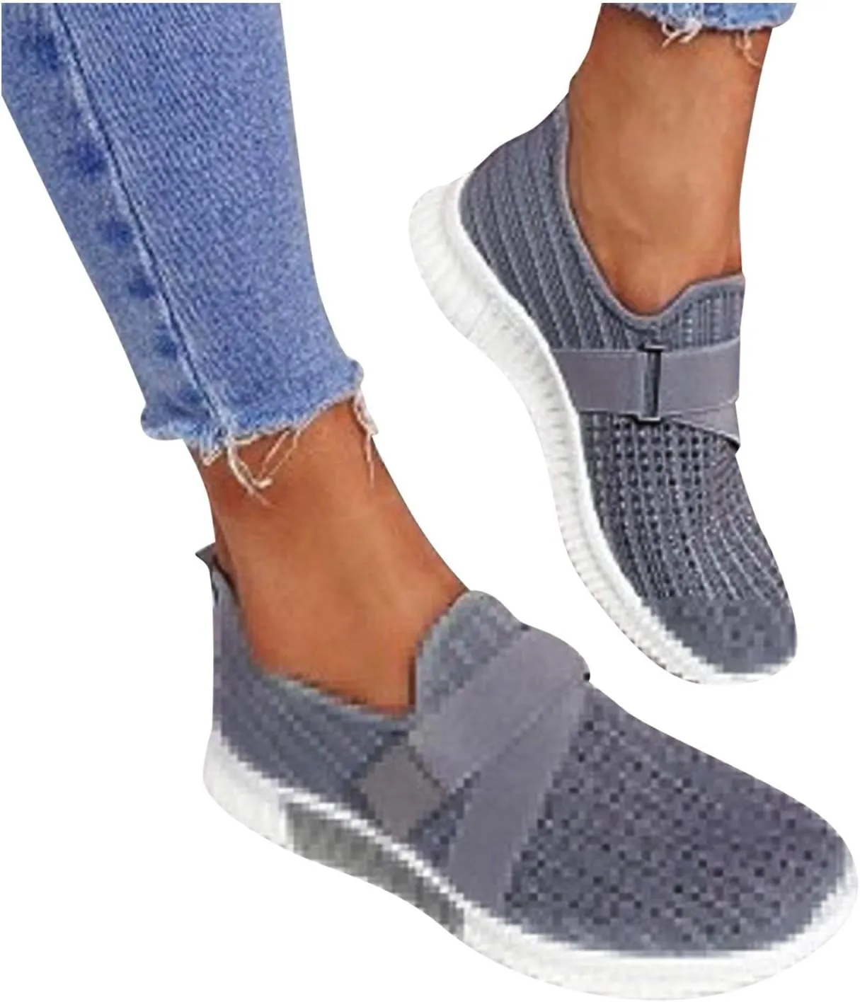 Womens Canvas Slip On Loafers Casual Walking Shoes Lightweight Comfortable Sneakers Non Slip Flat Flats
