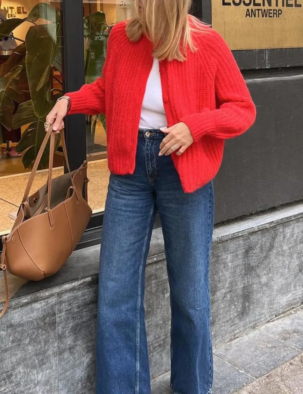 Women's Casual Open Front Cardigan Fall Winter Long Sleeve Button Down Sweater Chunky Knit Outwear Coat