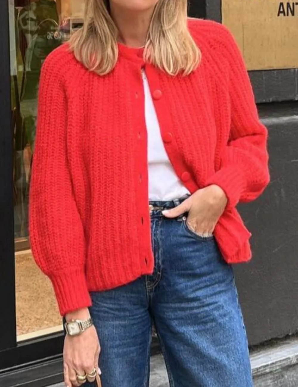Women's Casual Open Front Cardigan Fall Winter Long Sleeve Button Down Sweater Chunky Knit Outwear Coat