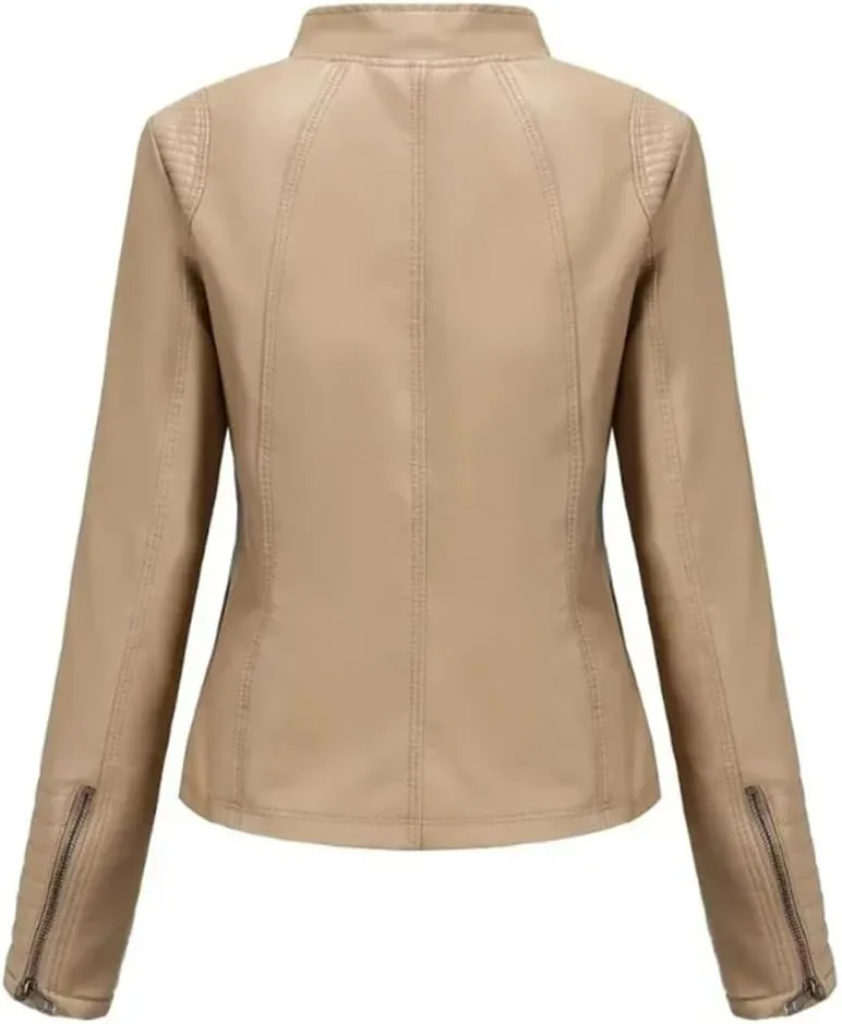 Women's Coats Moto Biker Ladies Fashion PU Leather Tops Spring Autumn Winter Jackets