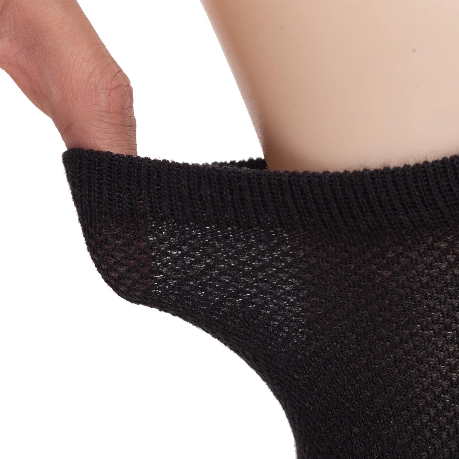 Women's Cushioned No Show Socks - Athletic Cotton Short Socks with Arch Support and Mesh Ankle - 6 Pairs