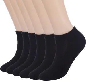 Women's Cushioned No Show Socks - Athletic Cotton Short Socks with Arch Support and Mesh Ankle - 6 Pairs