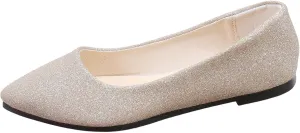 Women's Dress Flats Ballet Low Wedge Round Toe Ankle Strap Comfortable Casual Flats Shoes