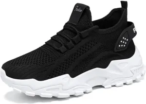 Women's Men's Athletic Sneakers Fashion Mesh Breathable Shoes,Thick Bottom Non-Slip Sports Sneakers,Lightweight Adjustable Soft Sole Comfort Footwear Outdoor Walking Gym Work Shoes