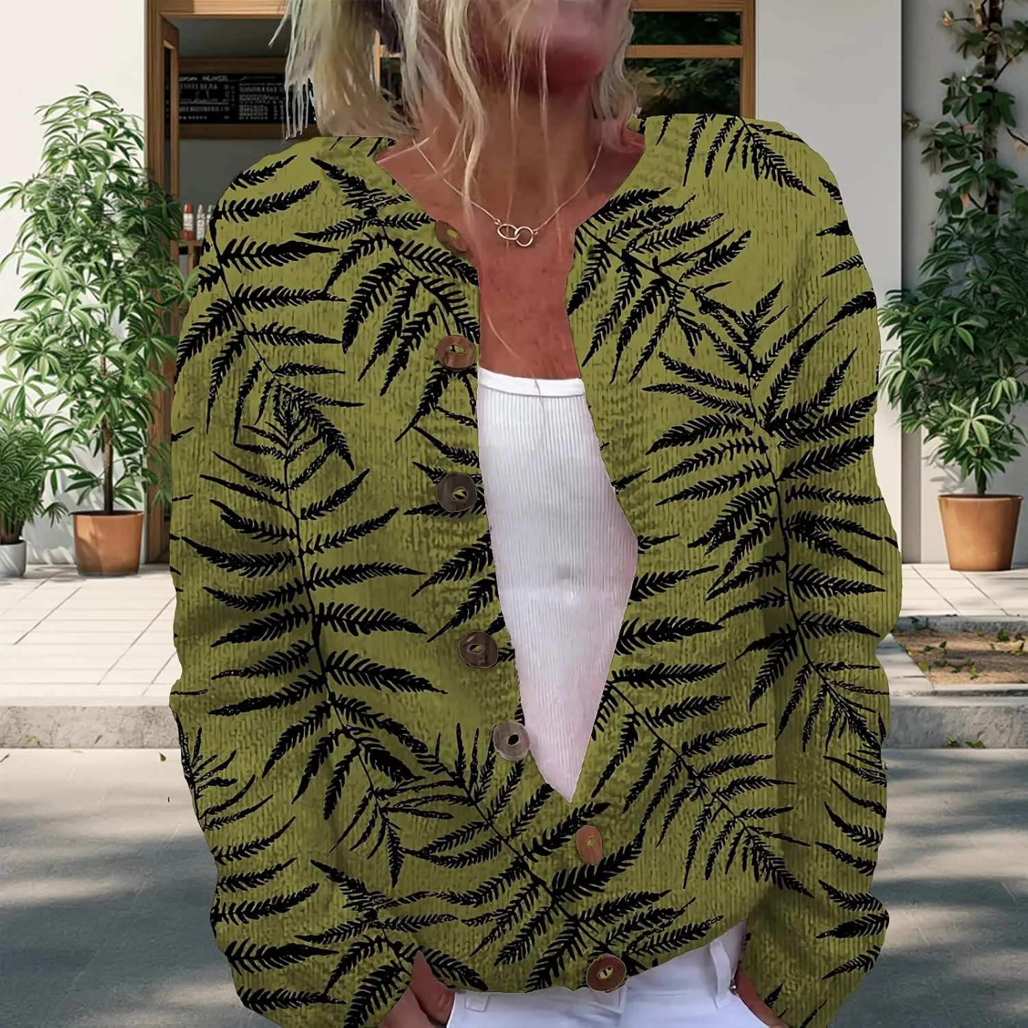 Womens Plus Size Cardigan Sweater Chunky Button Lightweight Casual Long Sleeve Winter Fall Sweater Tops