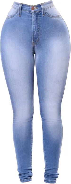 Women's Sexy Stretch Pants Skinny Slim Pencil Jeans High Waisted Jegging Trousers with Pockets Zipper