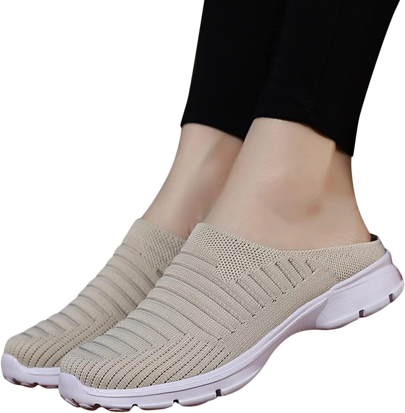Womens Slip On Sneakers Casual Comfortable Walking Shoes Lightweight Canvas Flats Breathable Mesh Non Slip Loafers