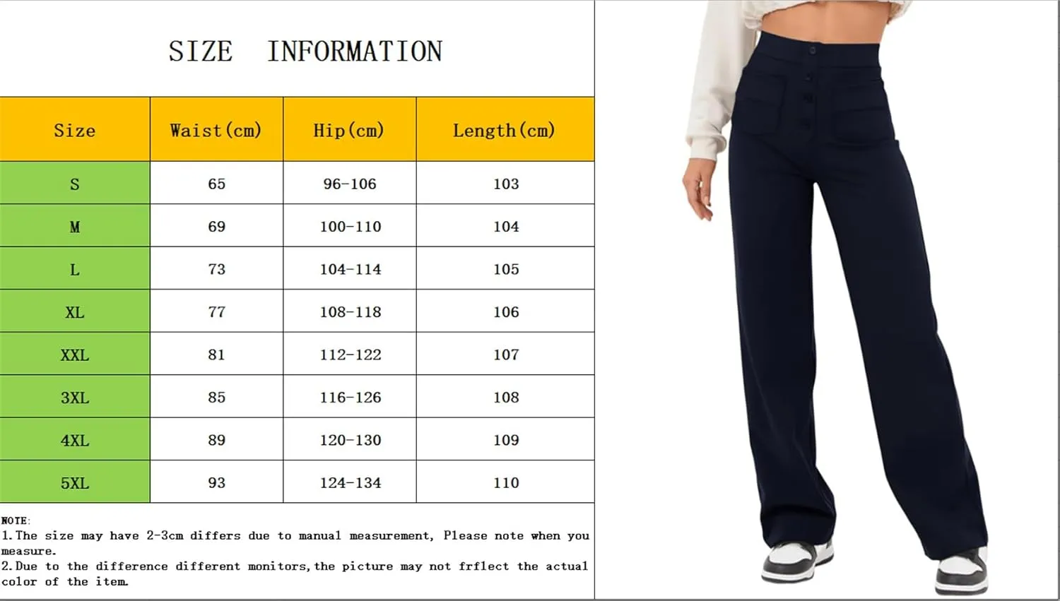 Women's Straight Leg Pants High Waisted Button Stretchy Business Work Casual Trousers with Pockets