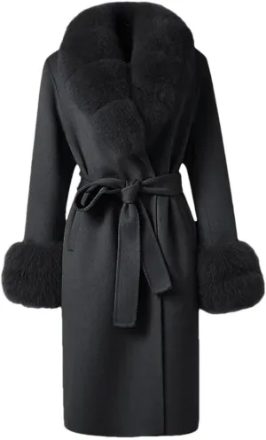 Women's Warm Wool Blend Windbreaker LApel Shear ColLAr Detachable Jacket Coat