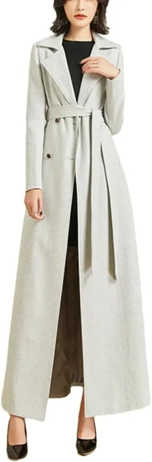 Women's Winter Wool Blend Coat Long Suit ColLAr Slim Fit Versatile Warm Jacket Coat