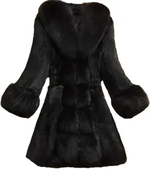 Women's Wool Blend Coat Notched LApel Winter Jacket Midi Windbreaker Jacket