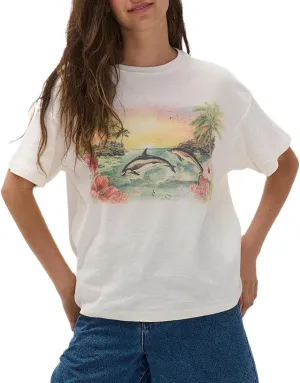 Womens Y2k Vintage Flower Graphic Print Baggy Tees Shirts Cute Floral Aesthetic Teens Oversized Tops