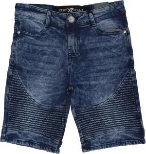 X RAY Boys Stretch Denim Shorts (Size 4-20), Big Boys & Little Kids Moto Biker Fashion Rips Distressed Shorts,