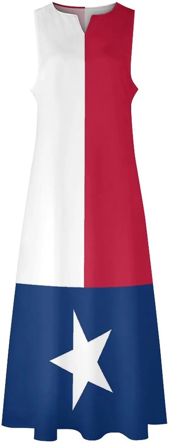 Zakqeik Australian Flag Summer Women's Sleeveless Long Dress Slim Fit Sleeveless Ankle Dresses