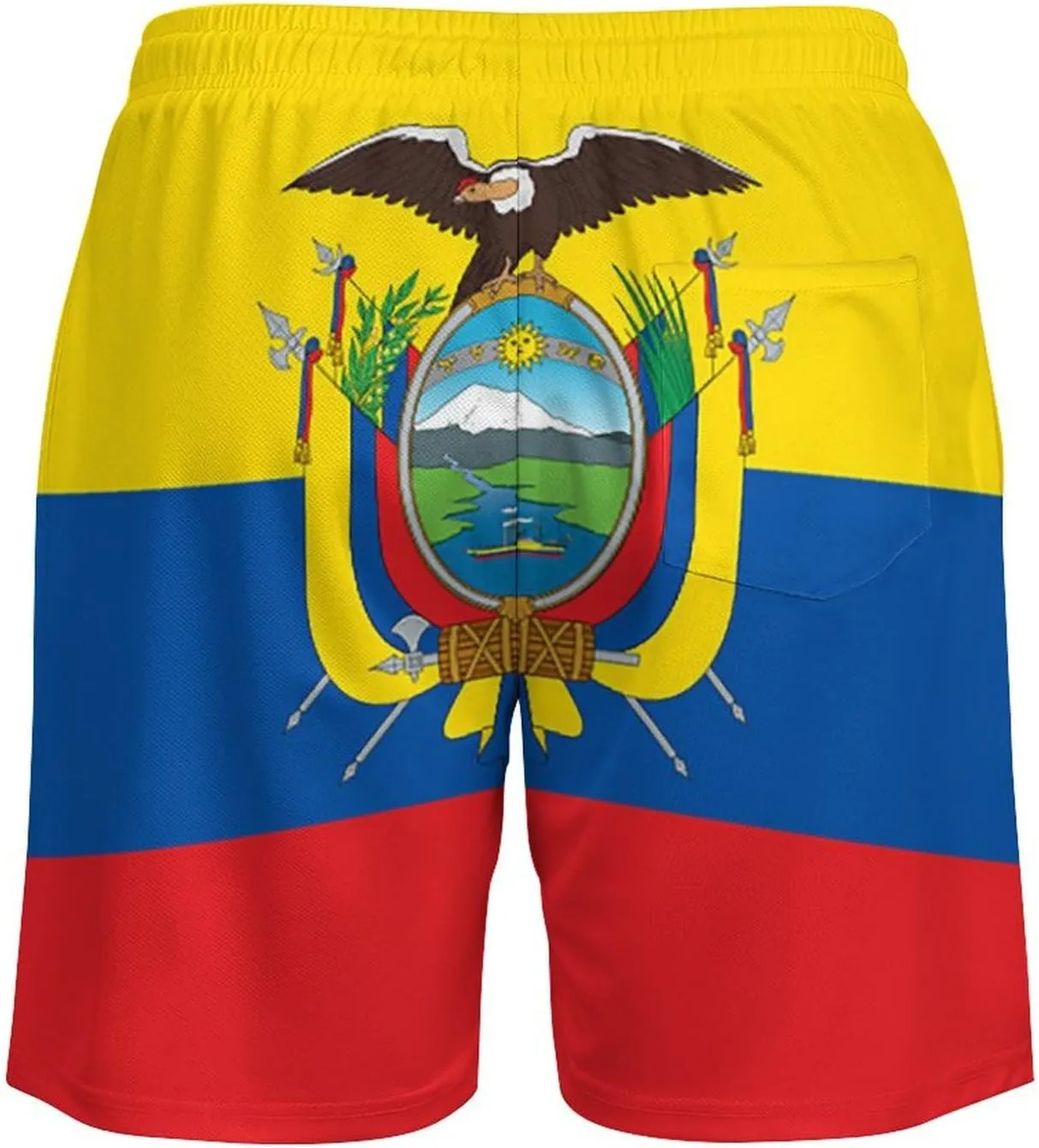 Zakqeik Italian Flag Mens Swim Trunks Quick Dry Swim Shorts with Pockets Funny Beach Shorts
