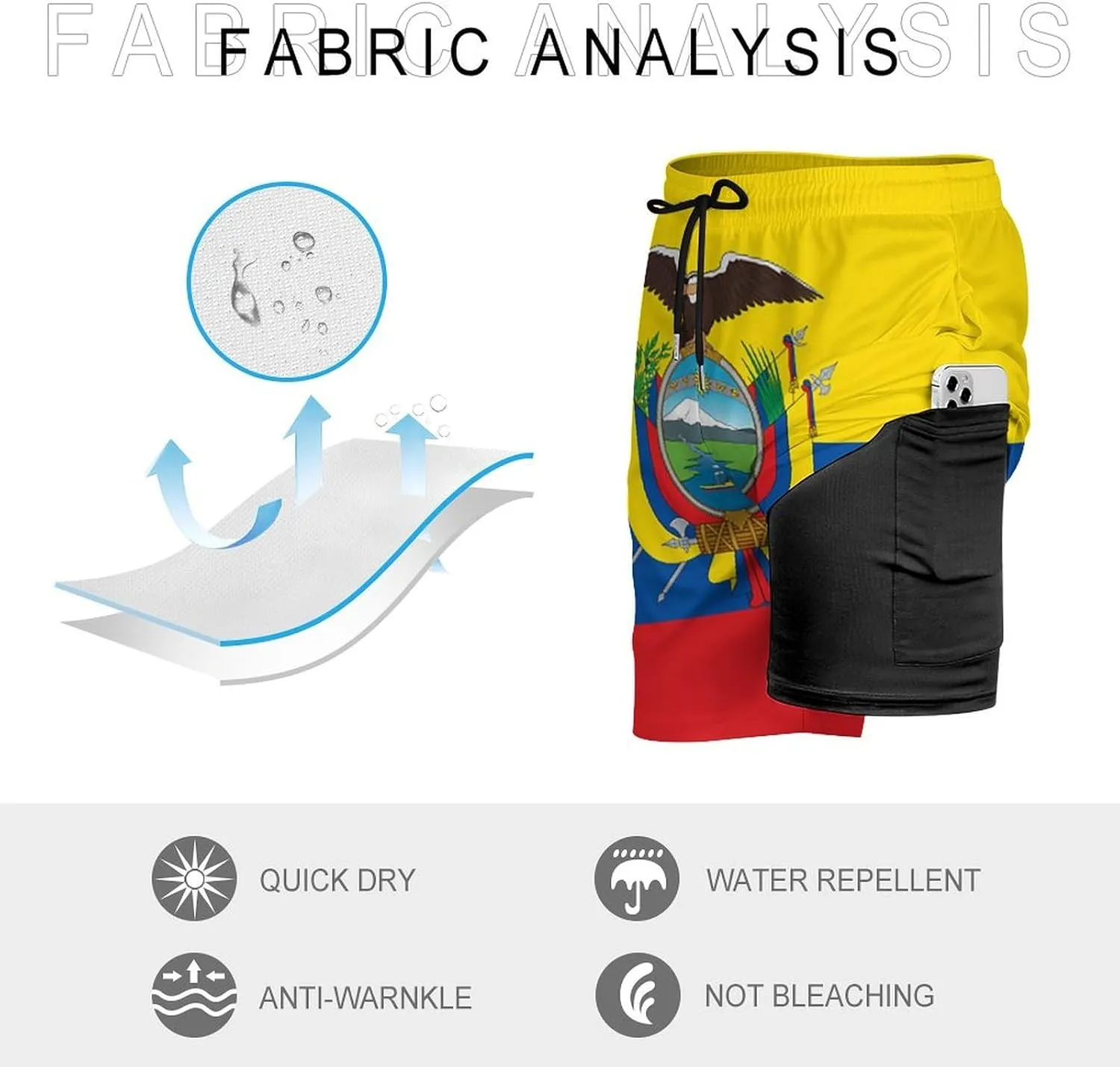Zakqeik Italian Flag Mens Swim Trunks Quick Dry Swim Shorts with Pockets Funny Beach Shorts