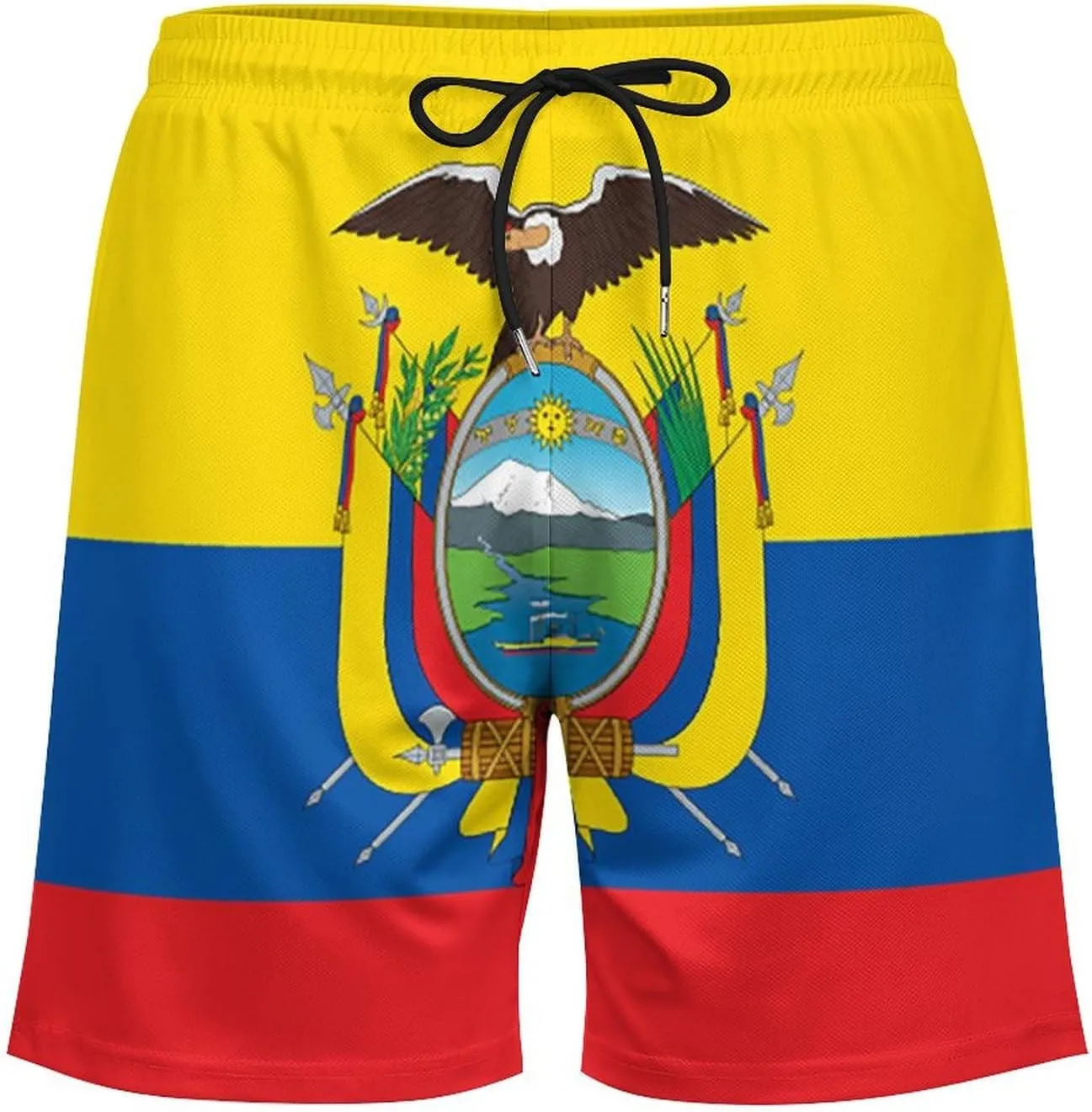 Zakqeik Italian Flag Mens Swim Trunks Quick Dry Swim Shorts with Pockets Funny Beach Shorts