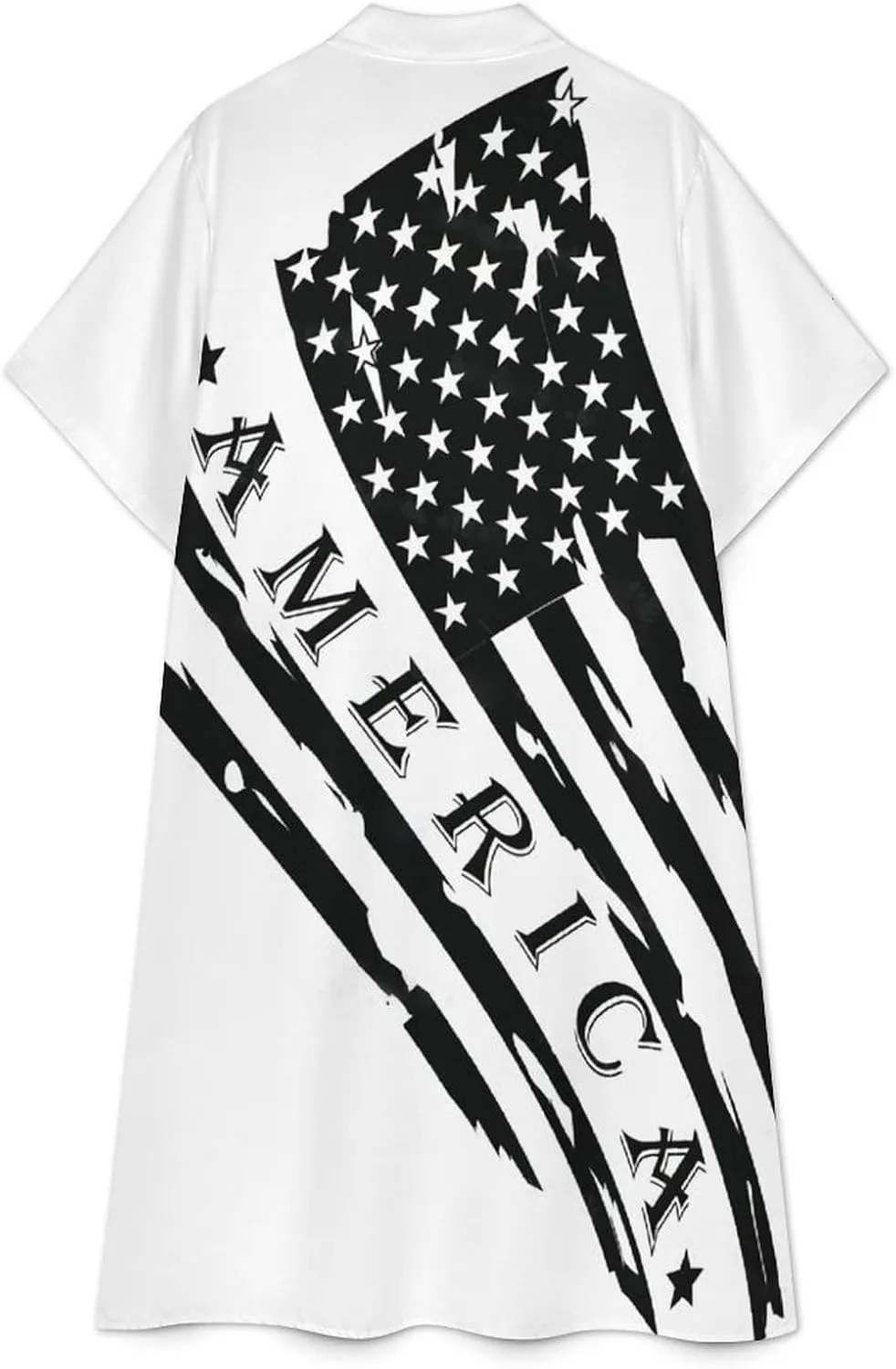 Zakqeik Maryland Flag Womens Button Down Shirt Dress Summer Short Sleeve Shift Dresses with Pockets