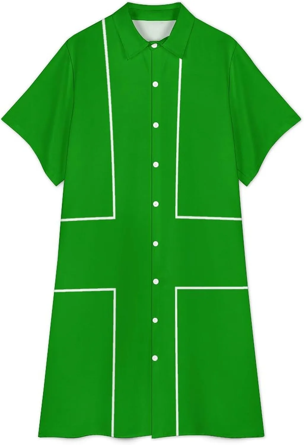 Zakqeik Maryland Flag Womens Button Down Shirt Dress Summer Short Sleeve Shift Dresses with Pockets