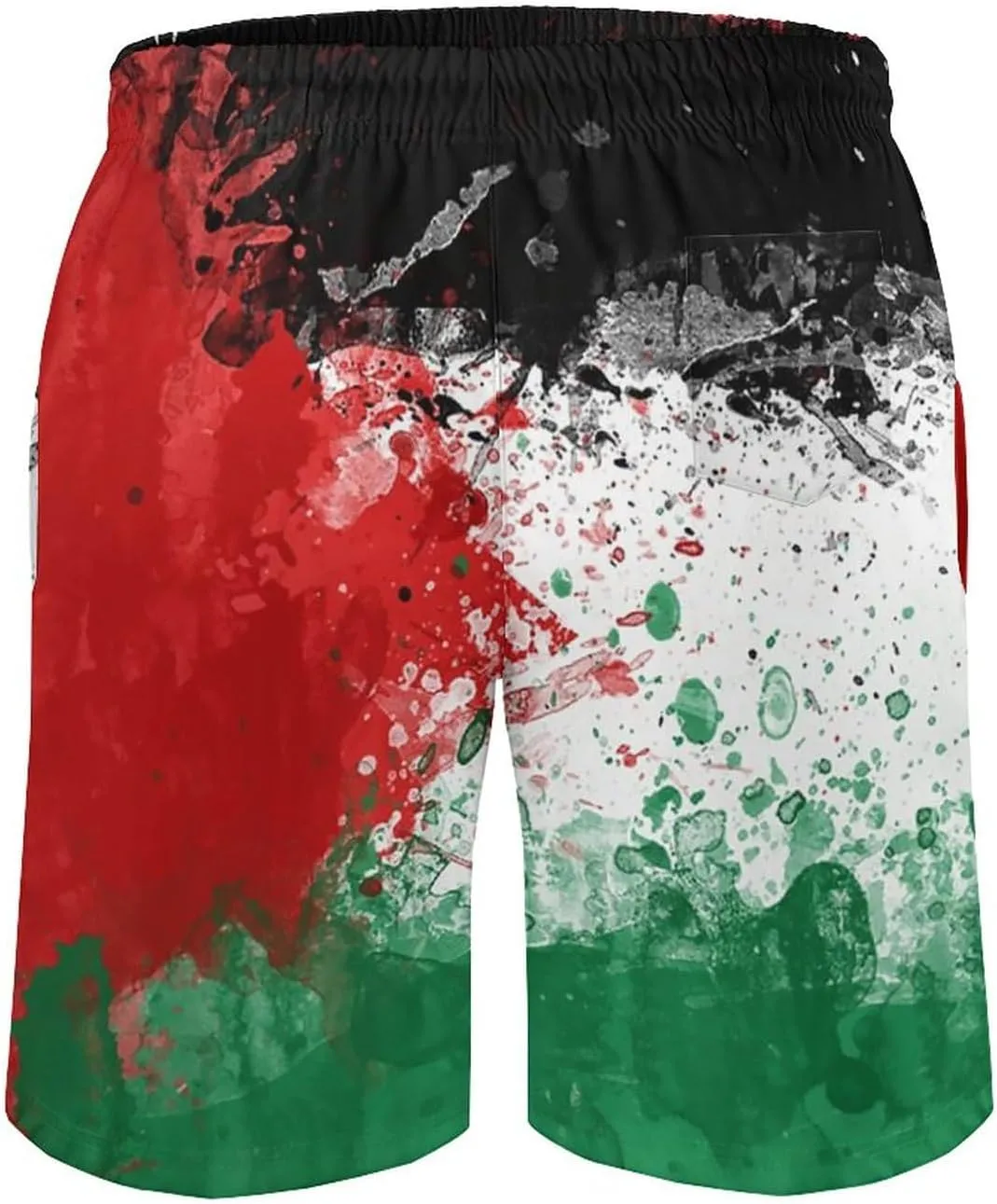 Zakqeik Men's Summer Missouri State Flag Swim Trunks Quick Dry Surf Boardshorts Bathing Suit Shorts with Pockets