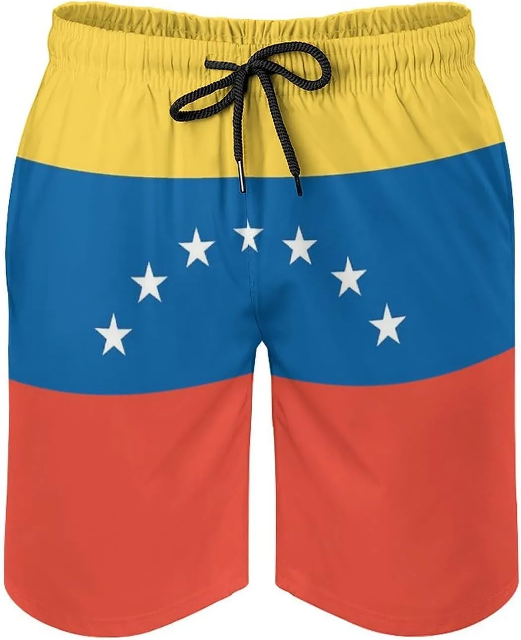 Zakqeik Men's Summer Missouri State Flag Swim Trunks Quick Dry Surf Boardshorts Bathing Suit Shorts with Pockets