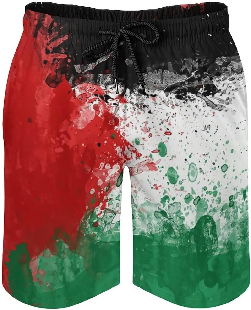 Zakqeik Men's Summer Missouri State Flag Swim Trunks Quick Dry Surf Boardshorts Bathing Suit Shorts with Pockets