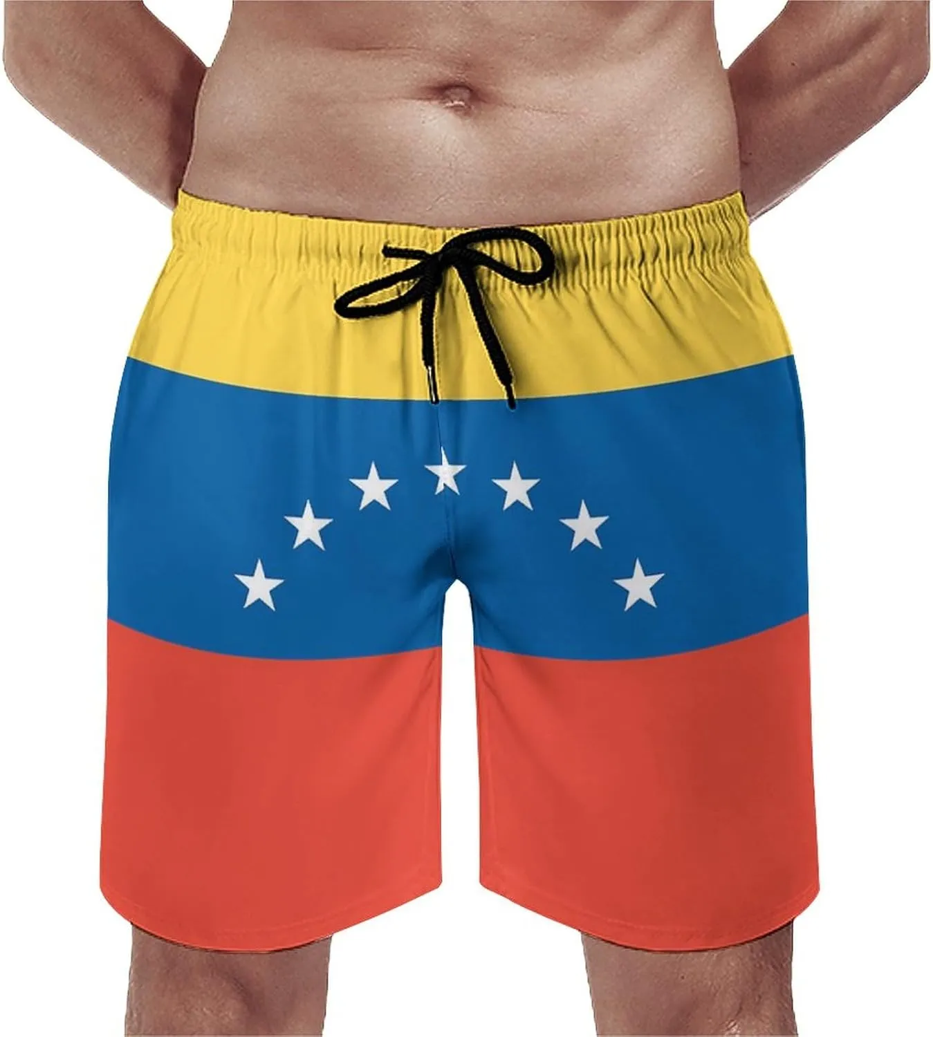 Zakqeik Men's Summer Missouri State Flag Swim Trunks Quick Dry Surf Boardshorts Bathing Suit Shorts with Pockets