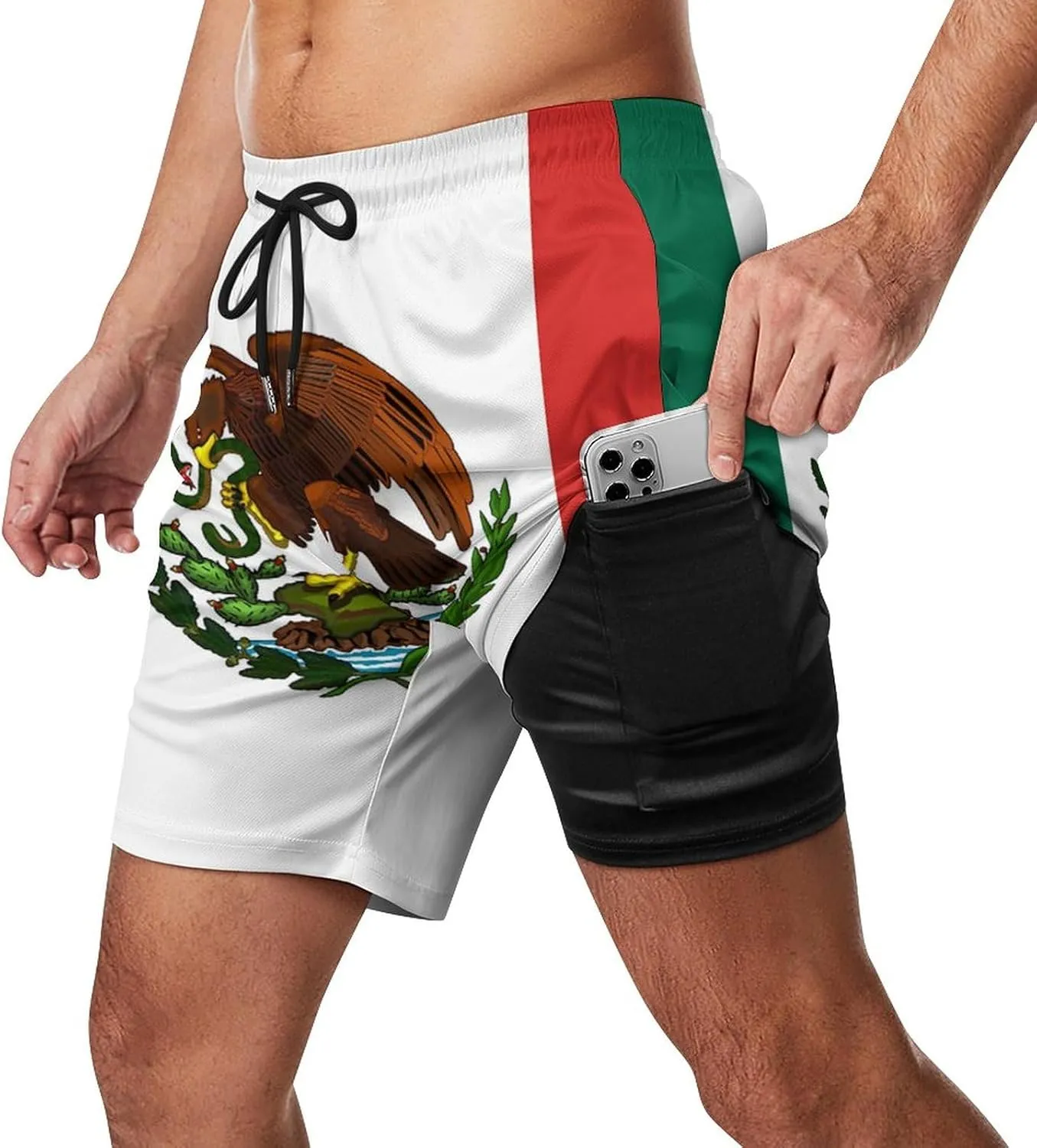 Zakqeik Men's Summer Texas Flag Swim Trunks Quick Dry Surf Boardshorts Bathing Suit Shorts with Pockets