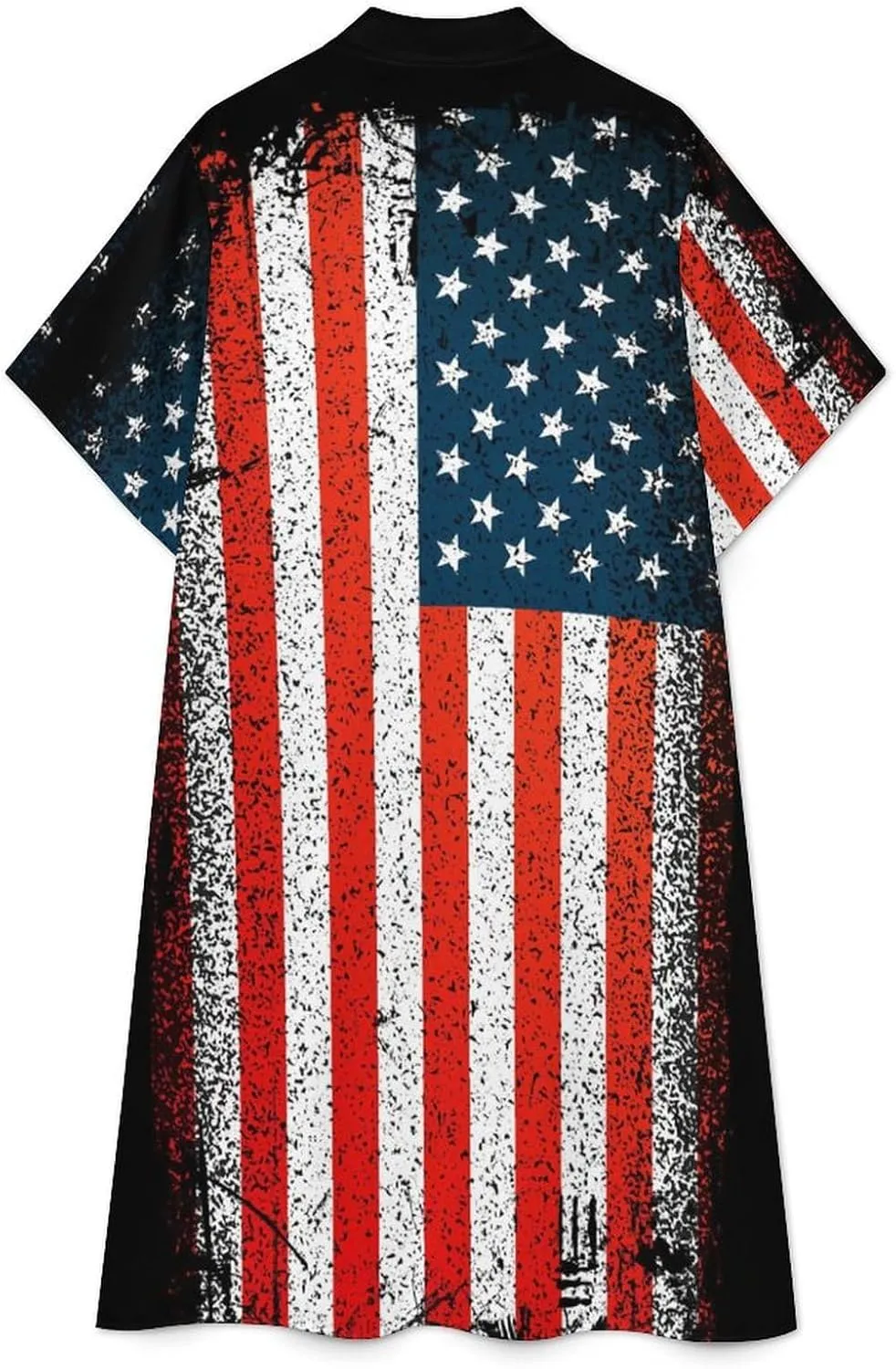 Zakqeik Women's Italy Flag Shirt Dress Collar V-Neck Button Down Loose Short Sleeve Long Dresses