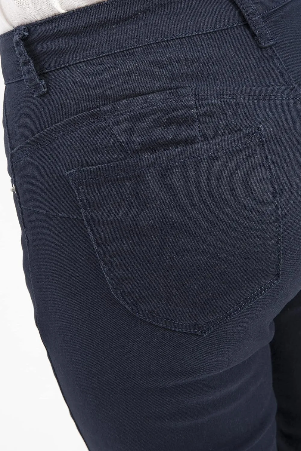ZENTHACE Women's Basic 5-Pocket Twill Capri Pants Stretch Straight Leg Casual Capris