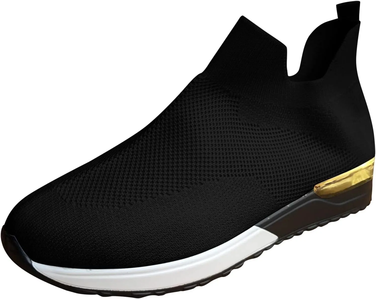 ZSpzx Womens Walking Shoes Sock Tennis Air Cushioned Mesh Flat Breathable Running Sneakers Ladies Fashion Casual Boat Shoes Comfy Slip On Arch Support Lightweight Slip On Shoe for Outdoor Indoor